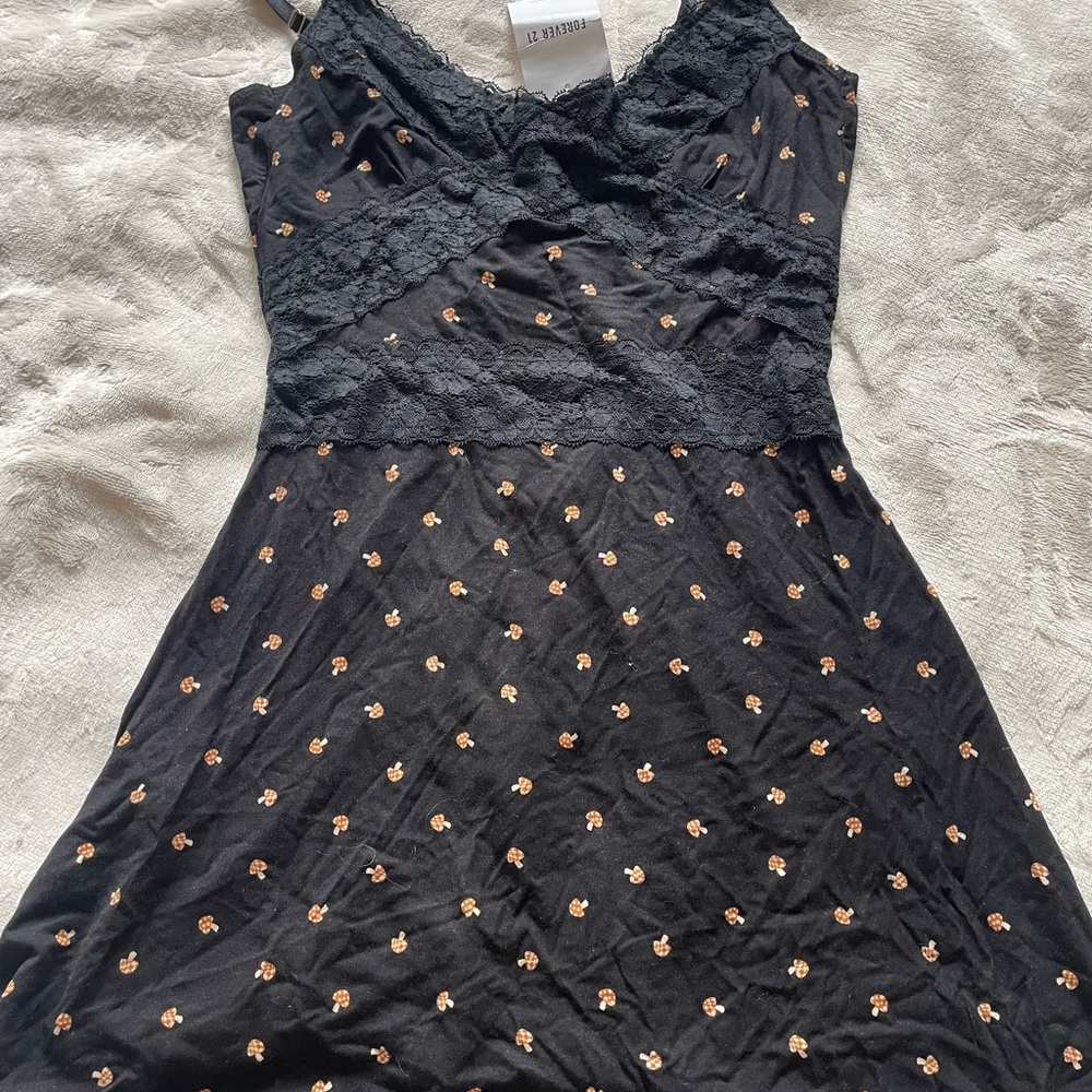 Forever 21 Black Lace Slip Dress